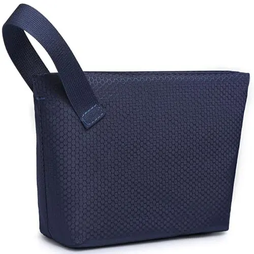 Produktbild: HYZUO Kabeltaschen Elektronik Tech Zubehör Organizer Tasche für Ladegerät, Festplatte, Maus, Kabel, USB Hub, Power Bank, USB Stick, Stift, SD Karte, Gadget, Reise Tragbare Tragetasche, Navy Blau
