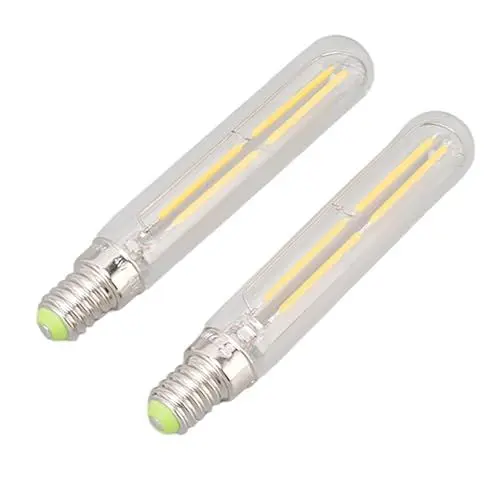 Produktbild: Hztyyier LED-Röhrenlampe, 2 Stück, 4 W, E14, 2300 K, Röhrenlampe, T20 X 120, Premium-Beleuchtung für Schlafzimmer, Wohnzimmer (Transparent)