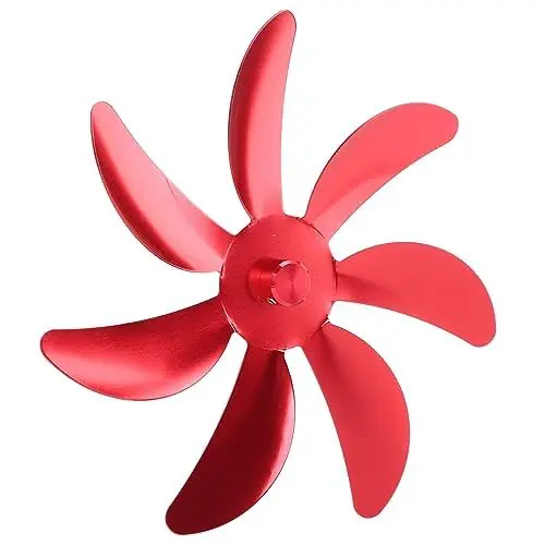 Produktbild: Hztyyier Ofenventilator, Klinge aus Aluminiumlegierung, Ofenventilator, Klinge aus Aluminiumlegierung, Klinge, Metzgerzubehör für Gartenkamin (Rot)