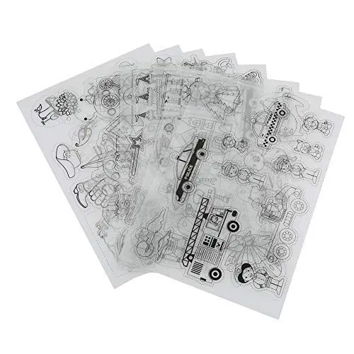 Produktbild: Hztyyier Schrumpffolien aus Kunststoff, Verziert mit Markern, Ornamente für Schlüsselanhänger, Spielzeug oder Schmuck, Verschiedene Muster, für Im Mädchen-Stil, mit 8 Bögen Im