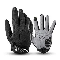 Produktbild: I Kua Fly Vollfinger Fahrradhandschuhe Männer Touchscreen Kompatibel MTB Handschuhe mit Gel für Herren Damen (Schwarz, M)