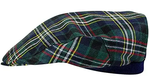 Produktbild: I LUV LTD Schiebermütze im Tartan-Design Scott Green Modern Einheitsgröße für Herren und Damen Elastisches Band Komfort fit Schottisch hergestellt