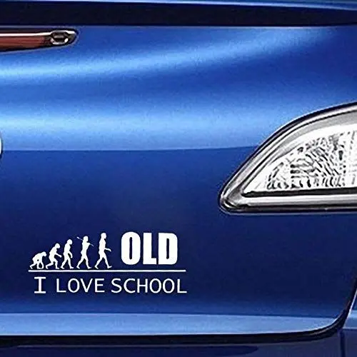 Produktbild: I Love Old School Retro Tribe Fun Window Bumper Vinyl JDM Sticker 13.8CM x 5.4CM - White