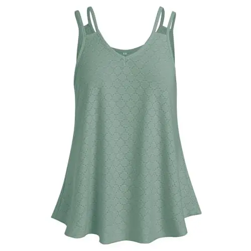 Produktbild: IBAKOM Tank Top Damen Crop Tops Damen Sport Tanktops Sommer Spaghetti Oberteile Top Ärmellose Blusentop Basic Crop Top für Damen