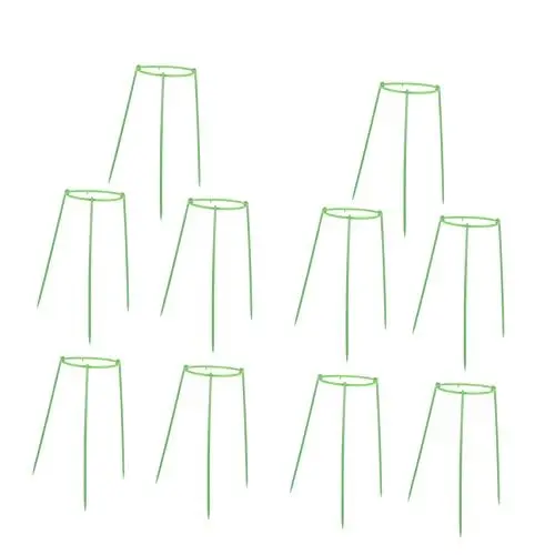 Produktbild: ibasenice 10 Sets Blumenständer Halterung Käfig Spalier Gartenstütze Halter Pflanze Zimmerpflanzenständer Kletterpflanzenstütze Außenpflanzen Pflanzenringe Gartenständer Grüner