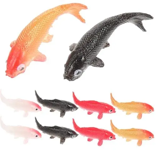 Produktbild: ibasenice 10 Stück Koi-Fisch-Figuren Gefälschter Fisch Modell Puppenhaus Miniatur-Karpfen Maßstab 1:12 Kleiner Feengarten-Zubehör Miniatur-Karpfen-Ornament