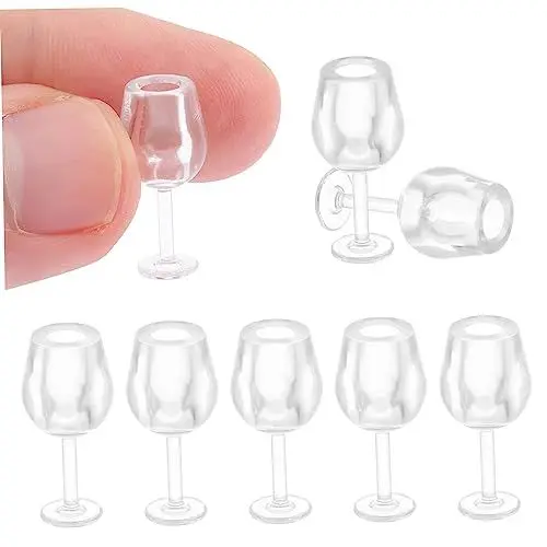 Produktbild: ibasenice Miniatur Weingläser Für Puppenhaus Realistische Küchenaccessoires Für Perfekt Für Spielzeugpuppen Und Miniatur Dollhouse Dekoration