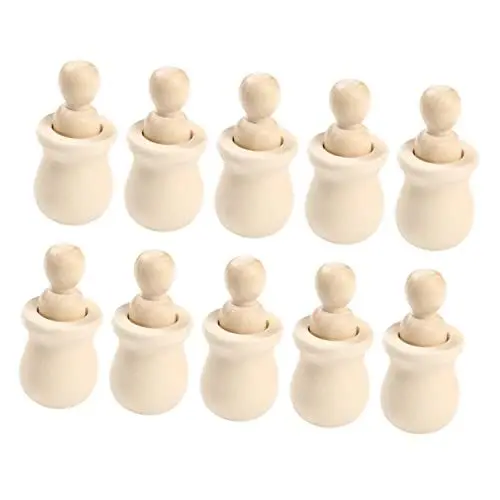 Produktbild: ibasenice 10 Stücke Jungen Und Mädchen Spielzeug Holz Puppen Für Mädchen Jungen Malerei Holz Peg Puppen