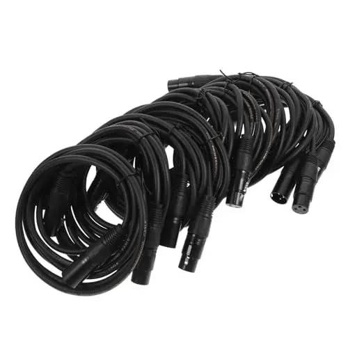 Produktbild: ibasenice 10st Lichtkabel 3-poliges Mikrofonkabel 3-poliges Kabel Kabellos Xlr-stecker Auf Buchse Kabel Für Audio Xlr Stecker Auf Buchse Adapter Scheinwerfer Par Licht Bewegliches Kopflicht