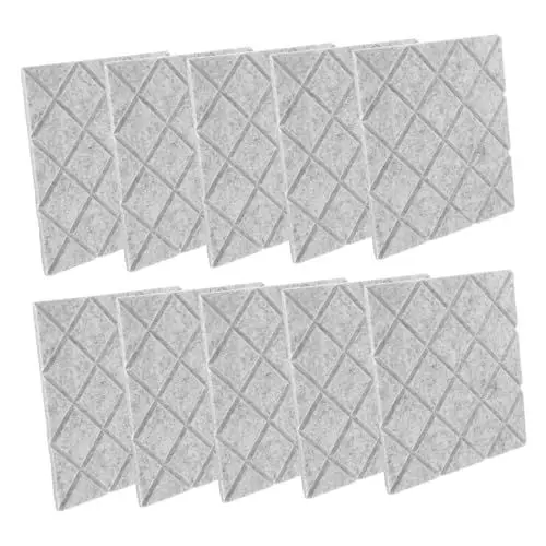 Produktbild: ibasenice 10st Schallabsorbierende Baumwolle Schalldämmung Dumboard Schallabsorbierende Wandpaneele Schalldämpfende Platten Schalldichtes Wandpaneel Sound-Panels Polyester Light Grey