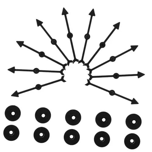 Produktbild: ibasenice 10st Zifferblattzeiger Pfeilspinner Aus Kunststoff Brettspielzubehör Spiel Pfeile Desktop-pfeilspielzeug Rotierende Pfeile Spielpfeile Rotieren Spielzeiger Plastik Black