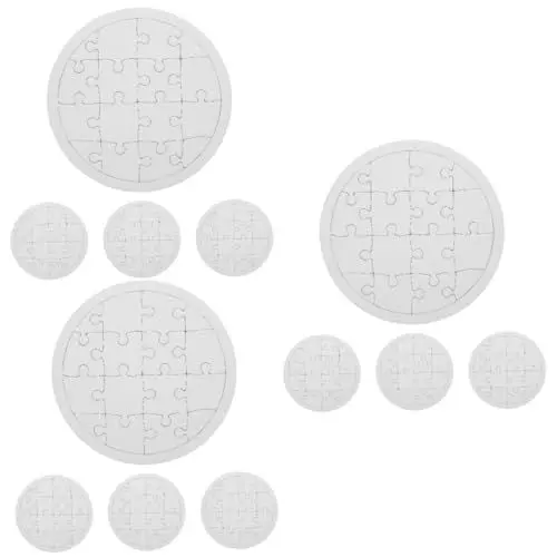 Produktbild: ibasenice 12 Blätter Malpuzzle Für Kinder Leere Rätsel Puzzles Für Kinder Leere Puzzles Selber Machen Leeres Puzzle Zeichnen DIY & Handwerk Zeichnen Von Puzzle-Handwerk Spielzeug Weiß Papier
