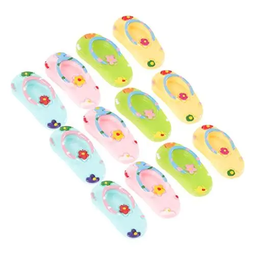 Produktbild: ibasenice 12 Stück Hawaii-harz-accessoires Charms Miniatur-flops Handyhülle Harz-charme Haarspange Fotorahmen-