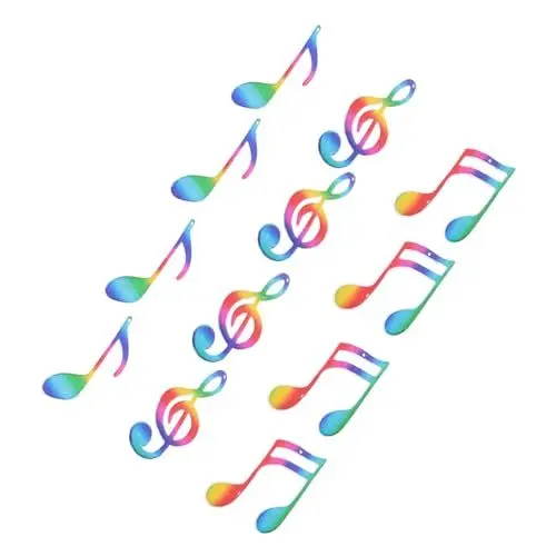 Produktbild: ibasenice 12 Stücke Musiknoten Dekorationen Für Weihnachtsbaum Musik Themen Charms Hängende Ornamente Saiten Für Weihnachten Decor