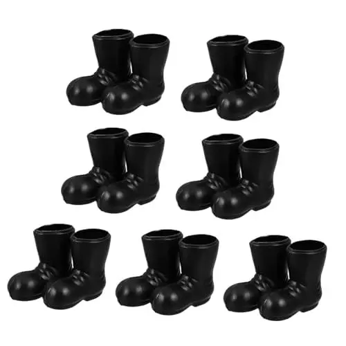 Produktbild: ibasenice 14paare Weihnachtliche Mini-schuhmodelle Dekorative Stiefel Für Puppenhaus Weihnachtsmann-Dekoration Accessoires Und Miniatur-hausdekoration
