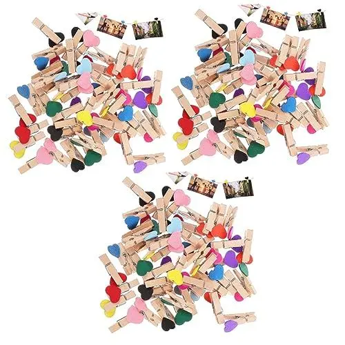 Produktbild: ibasenice 150 STK Holzclip Holz Wäscheklammer Kleine Wäscheklammern Für Fotos Bilderclips Zum Aufhängen Bildclips Für Fotos Clips Zum Aufhängen Von Fotos Memo-fotoclips Hölzern Sägespäne