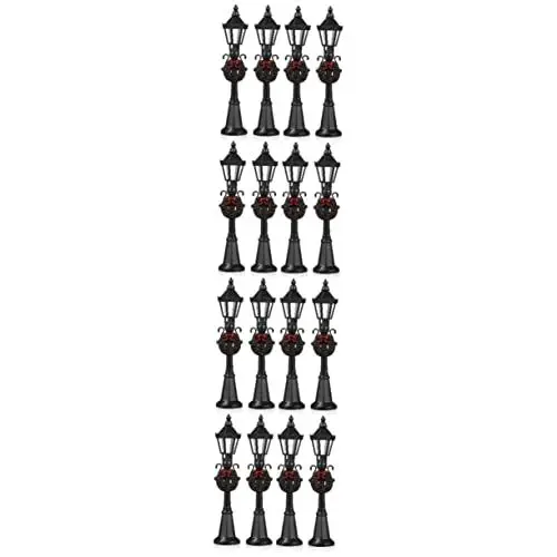Produktbild: ibasenice 16 STK Lampe kleine Dorfaccessoires Laterne Miniaturzug Mini- weihnachtsdeko Weihnachts geldgeschenke dekorative Ornamente Mikrodorf-Zubehör Plastik