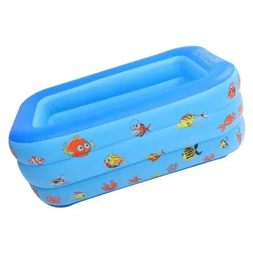 Produktbild: ibasenice 1Stk Kinderbecken Schwimmbäder für Kinder Kinderschwimmbecken aufblasbares Schwimmbecken Wassermatratze Schwimmbad Kinder aufblasbarer Pool Schwimmbad Spielzeug Haushalt Wanne Baby