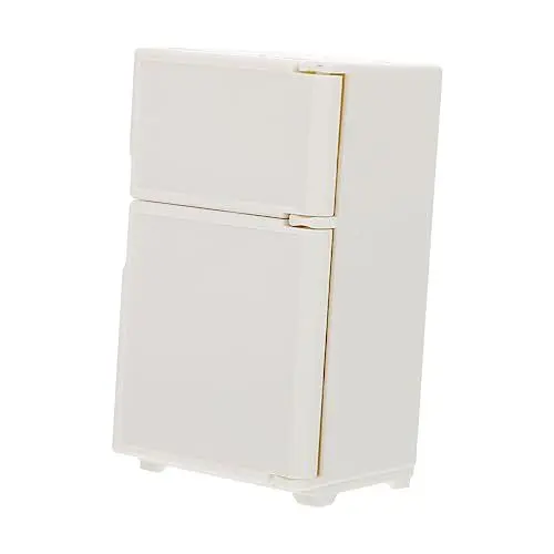 Produktbild: ibasenice 1Stk Kühlschrank Modell dekorativer Kühlschrank Miniaturmöbel Mini-Möbel Mini-Kühlschrank Spielzeug Miniaturkühlschrank Puppenhausmöbel Haushalt schmücken Dekorationen Plastik Weiß