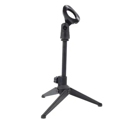 Produktbild: ibasenice 1Stk Mikrofonständer tripod dreibein stativ swor konferenztisch mic one stand taped zubehör Mikrofonstativ Desktop-Mikrofonhalter Mikrofon-Unterstützung Mikrofonregal Plastik Black