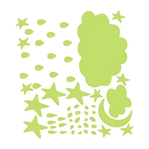 Produktbild: ibasenice Glow Dark Kinderzimmer Aufkleber 1 Blatt Aufkleber Aufkleber Sterne Mond Wolke Für Kinder