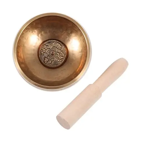 Produktbild: ibasenice 1 Satz Buddhistische Musikschale Meditationsschale Heilende Klangschale Kissen Für Tibetische Schalen Fördert Friedensschüssel Om Klangschale Tibetische Glocke Golden Holz