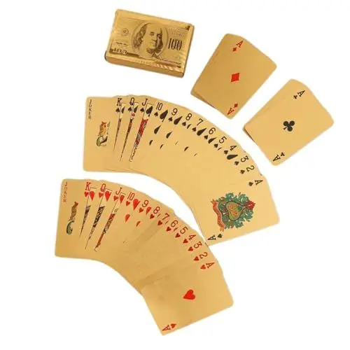 Produktbild: ibasenice Spielkarten Poker Glänzend Wasserfest Robustes Material Tragbar Für Unterhaltung Zu Hause Bar Büro Langlebig Kreative Muster Spielspielzeug Für Familie Und Freunde