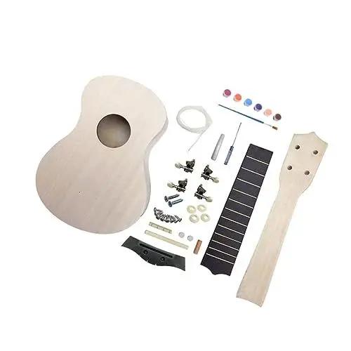 Produktbild: ibasenice Ukulele-kit 21 Selbstmontage-gitarrenset Handbemaltes Musikinstrument Lindenholzmaterial Geeignet Für Heimwerkerarbeiten