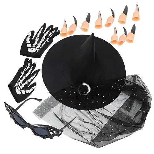 Produktbild: ibasenice 1 Satz Halloween-kostüm-Handschuhe Dekoratives Halloween-kostümzubehör Halloween-kostüme Als Dekoration Halloween Gruselige Finger Halloween- -Cosplay Gläser Bilden Kunststoff