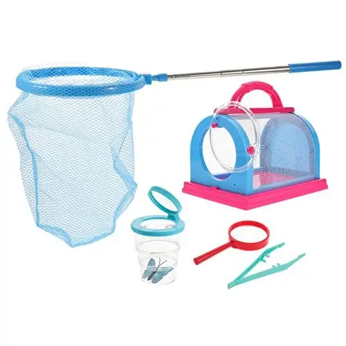Produktbild: ibasenice 1 Satz Insektenbeobachtungsset Outdoor draußen Hingucker für Critter-Fänger Werkzeug Sammelset für Fangvakuum Käfig Plastik Blue