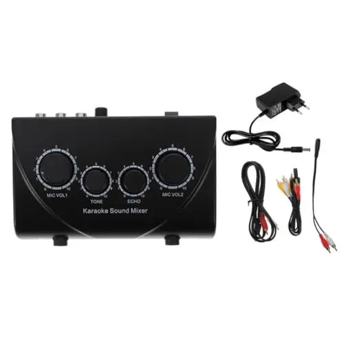 Produktbild: ibasenice 1 Satz Karaoke-mixer Untermischer Zweikanaliger Mixer Tonmischer Mini-audiomischer Zweikanal-audiomischer Karaoke-sound-mixer Professioneller Audiomischer Black Elektronisch