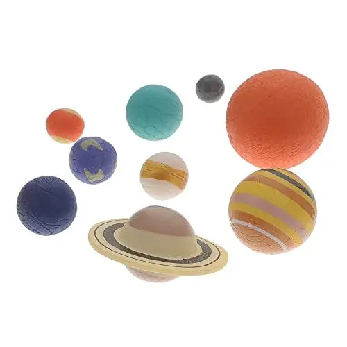 Produktbild: ibasenice 1 Satz Planet 3D Stereo Modell Planet Schreibtischdekoration Planetenmodell lehren weinachtsgeschenk Sonnensystem pädagogisches Planetenspielzeug Solarsystem Spielzeug Vinyl