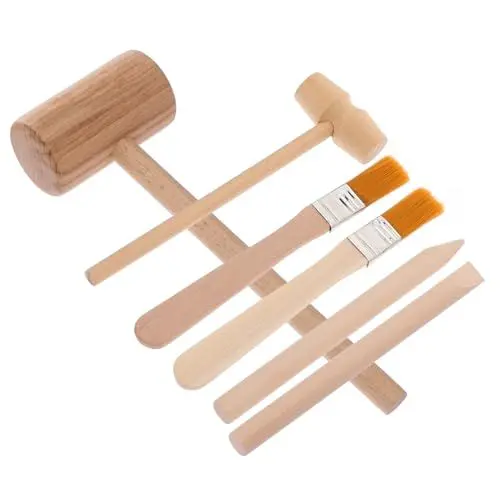 Produktbild: ibasenice Holzhammer Meißelbürsten-Set – Kinder-werkzeugset Für Konstruktionsspielzeug Ideal Für Kleinkinder Und Vorschulkinder