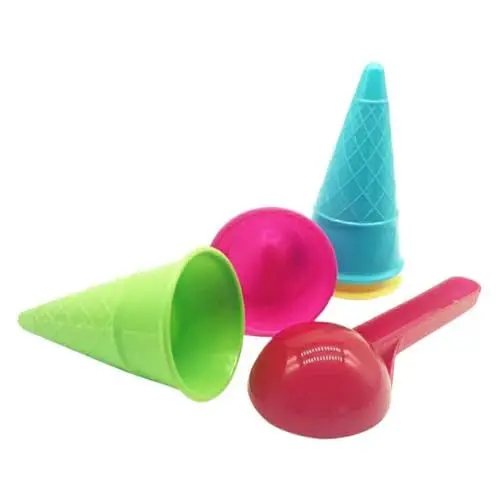 Produktbild: ibasenice 1 Set Eistüten Aus Kunststoff Kinder-Strandspielzeug Kleinkind-Sandform Sandschaufel Kinder Outdoor-Strand Meer Spielspielzeug Sandburg Sandkasten-Spielzeug Für Den Sommer