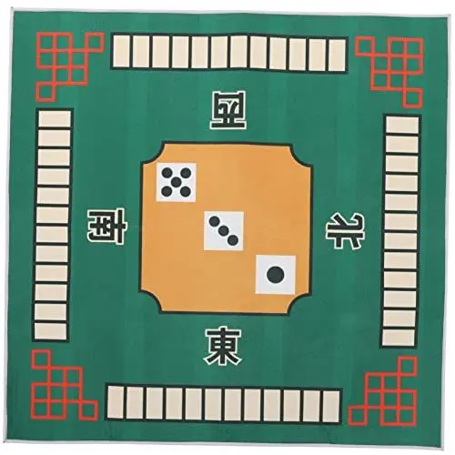 Produktbild: ibasenice 1stk Spiel rutschfeste Matte Mah Jongg Tischdecke Pokermatte Mahjong Brettspiel Mahjong-Cover in Quadratischer Form Reduzierung Gummispielmatte Dominos Mat Spielzubehör Schach X7