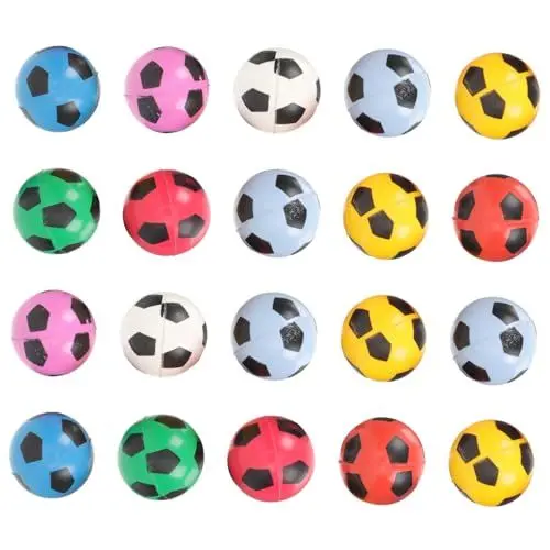 Produktbild: ibasenice 20St Flummi kleine Hüpfbälle große Fußbälle Fußball aus Schaumstoff Schaumstoff-Fußball Mini-Sportbälle stringy balls gummiball Osterhüpfbälle Hüpfbälle aus Gummi Synthesekautschuk