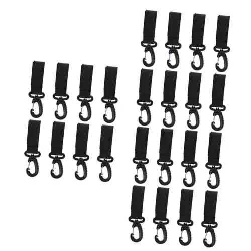 Produktbild: ibasenice 24 STK Haken Für Kinderwagen Kinderwagen-Clips Kinderwagenhaken Mumienclip Kinderwagenaufhänger Buggy-Clips Kinderwagen Haken Aufhänger Rotieren Polyester Schließe Kopfstütze