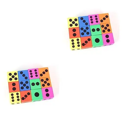 Produktbild: ibasenice 24 STK Würfel Für Kinder Riesige Würfel Mathe-würfel Bunco-spielset Weiche Würfel Kinder, Die Würfel Spielen Standard-spielwürfel Lernwürfel Spielzeug Große Blase Fitness Schwamm