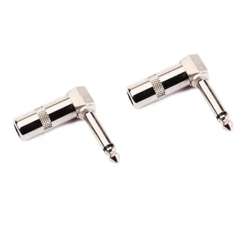 Produktbild: ibasenice 2 Stücke 1/4 6 3mm Rechtwinklig Gitarre Kabel Rechtwinklig Adapter Für Gitarre Volle Enthalten