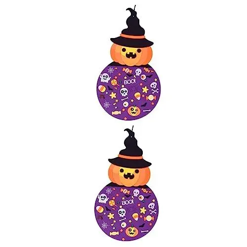 Produktbild: ibasenice 2St Halloween-Dekorationen bastelsets für kinder hängender Halloween-Filzkürbis Kinderanzug Ornament Kürbis aus Filz selber machen hängender Kinderfilzkürbis Spielzeug schmücken