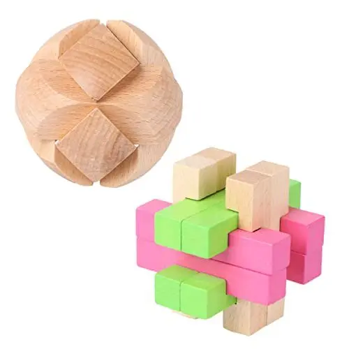 Produktbild: ibasenice 2St Holzspielzeug für Kinder Denksportspielzeug intellektuelles Puzzle-Spielzeug geldschrank schlüsselsafe rätselspiele Spielzeug freischalten pädagogisches Spielzeug hölzern