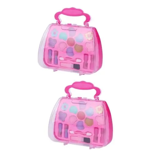 Produktbild: ibasenice 2St Schminkkoffer für Mädchen Kinder Make-up-Set für Mädchen kosmetisches Spielzeug für Mädchen Kinder schminkset kinderschminken Set Schminkkasten Schminkkoffer für Kinder tragbar