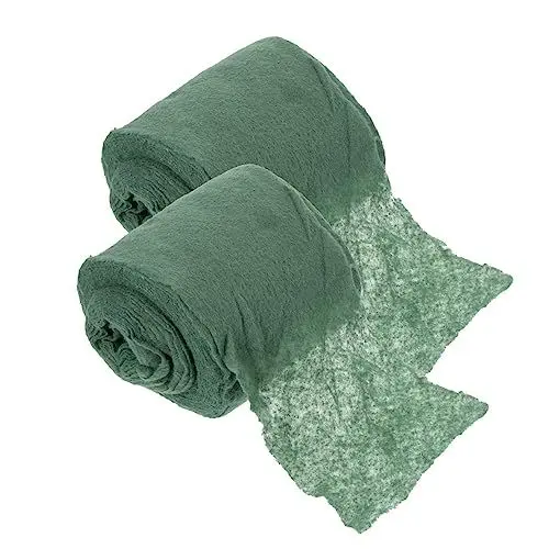 Produktbild: ibasenice 2 Rollen Kaltes feuchtigkeitsspendende Gurte Sackleinen Wickeln draußen Beschützer Pflanzenschutzmittel für Baumschutzfolie aus Vliesstoff Winterbaum-Wrapper Green