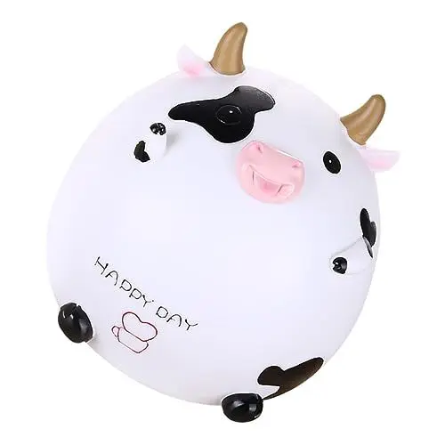 Produktbild: ibasenice 2 STK Süßes Kuh-sparschwein Autospielzeug Für Kinder Sparschwein Für Kleinkinder Kleinkind Mädchensparschweine Für Kinder Entzückende Münzbank Kuh Geld Bank Vinyl Weiß