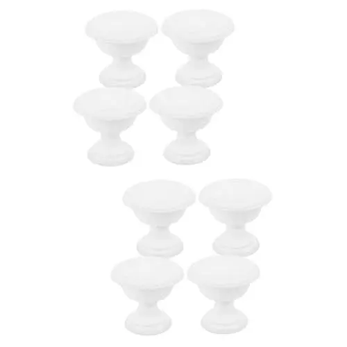 Produktbild: ibasenice 2 Sätze Blumentöpfe Plastikblumen Im Topf House Decoration Römertöpfe Europäischer Blumentopf Pflanzgefäß Im Europäischen Stil Behälter Im Europäischen Stil Weiß 4 Stück * 2