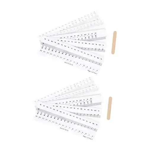 Produktbild: ibasenice Klaviertastatur-aufkleber-set – 2 Stück Selbstklebendes Decal Für Elektronische Orgel – -schweiß – Dünnes Design Für Minimale Klangeinwirkung – Perfekt Für Anfänger