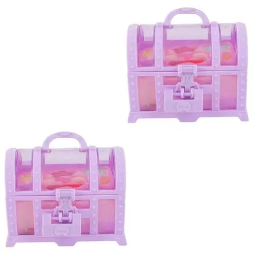 Produktbild: ibasenice 2 Sets Mädchen Make-up Brust Kinder Kosmetik Spielzeug Spielen Kosmetik Set Dressing Box Für Kinder