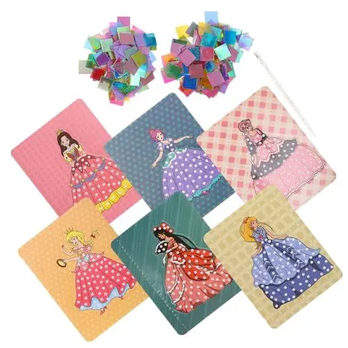 Produktbild: ibasenice Fördern Sie Kreativität Und Fantasie Für Jungen Und Mädchen Punktionsmalerei Spielzeug Stickset Bankettkleid