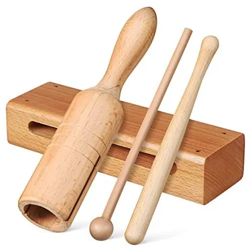 Produktbild: ibasenice 2 Sets Jungen Und Mädchen Musik En Percussion Block Set Holzinstrument Für Die Pädagogische Schule Einzelton Holzblöcke Mit Schlägeln