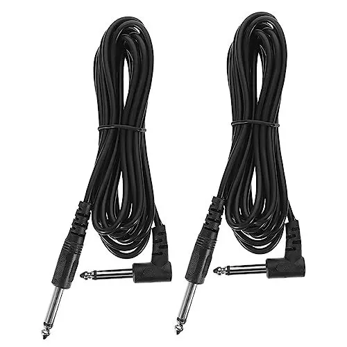 Produktbild: ibasenice Robuste Gitarrenkabel – 2 Stück 6 35 Mm Audiostecker & -beständig Perfekt für E-gitarre